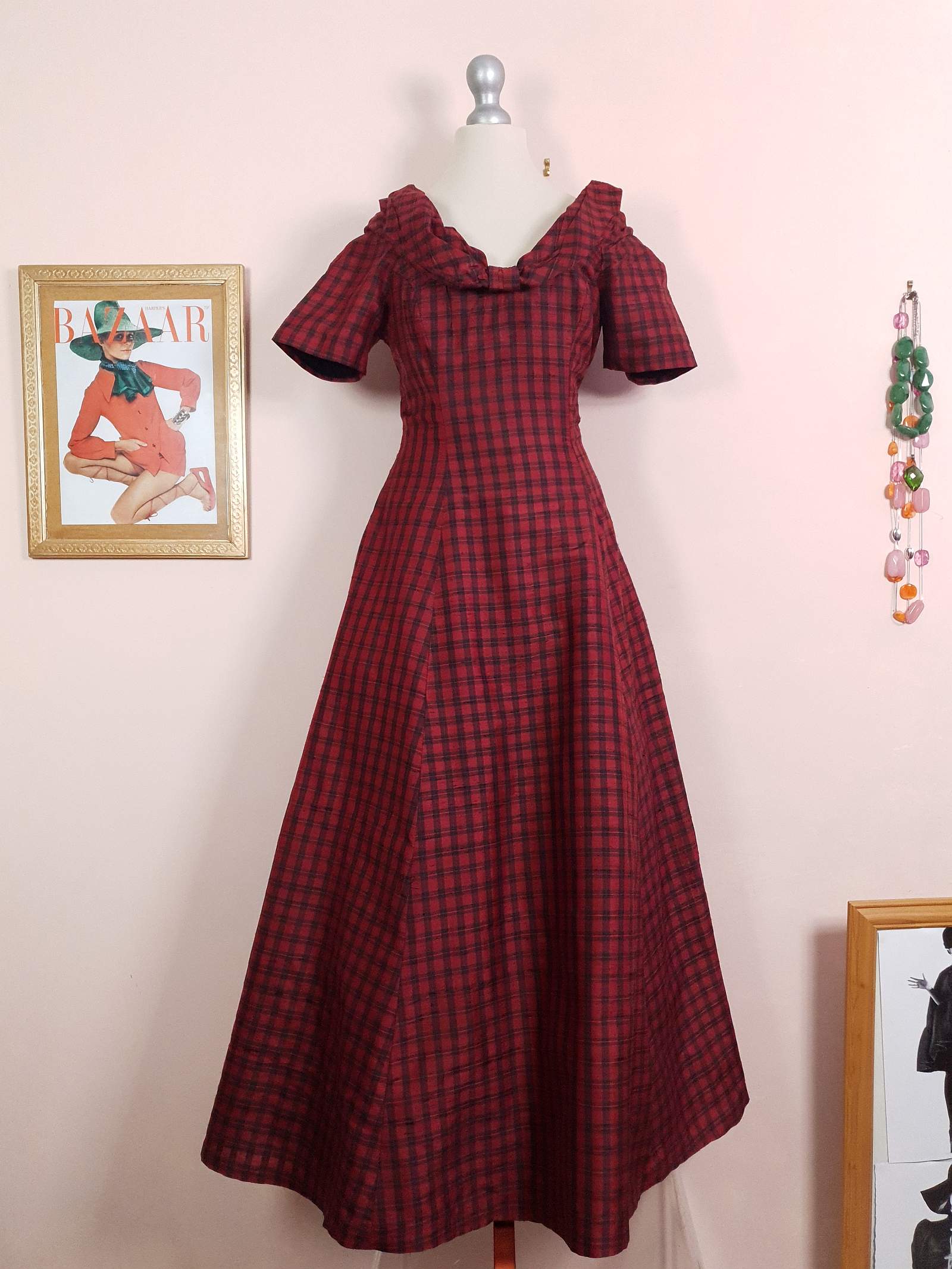 Plaid dress vintage best sale