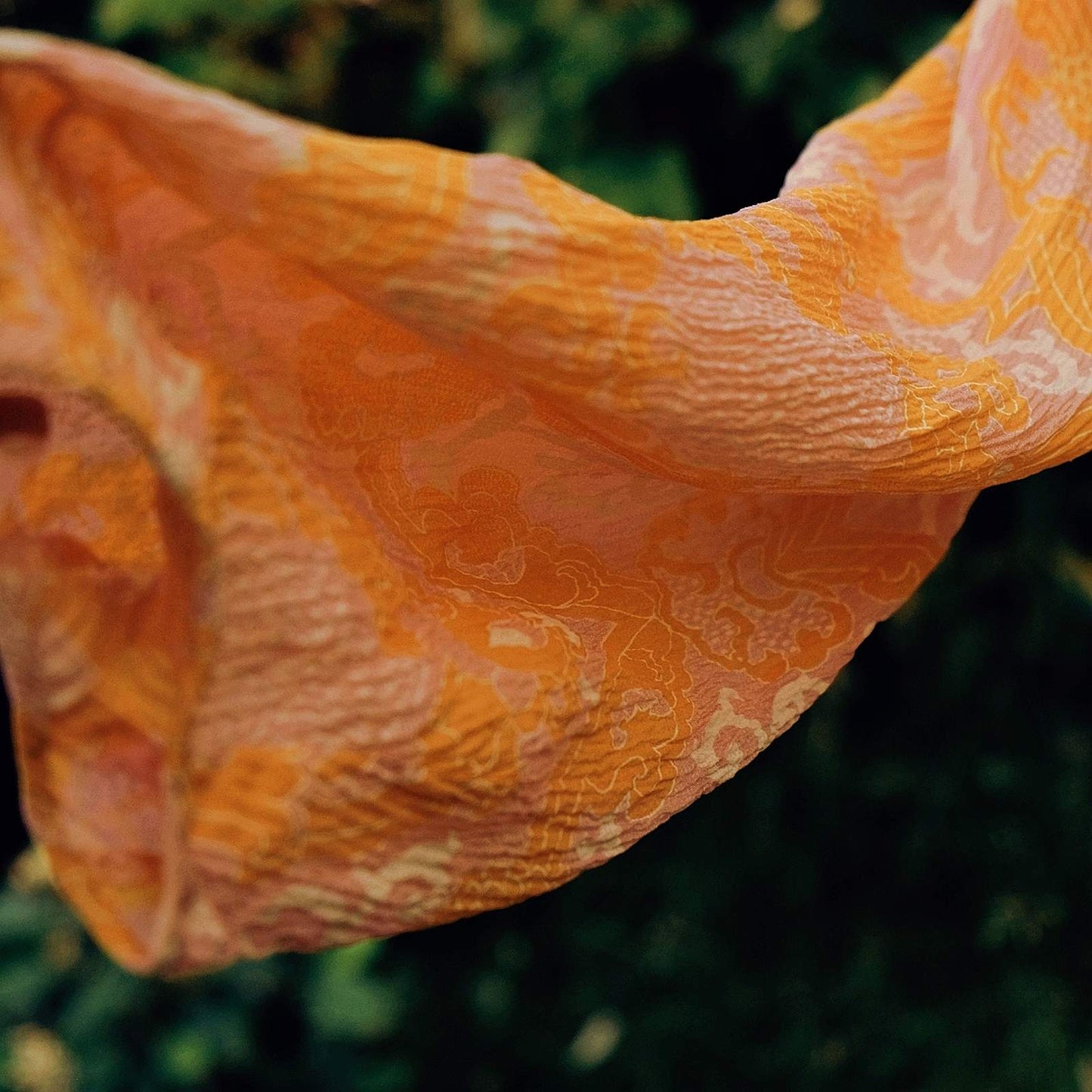 Gorgeous 1960s Pink & Tangerine Dream Floaty Chiffon Dress - Size 10