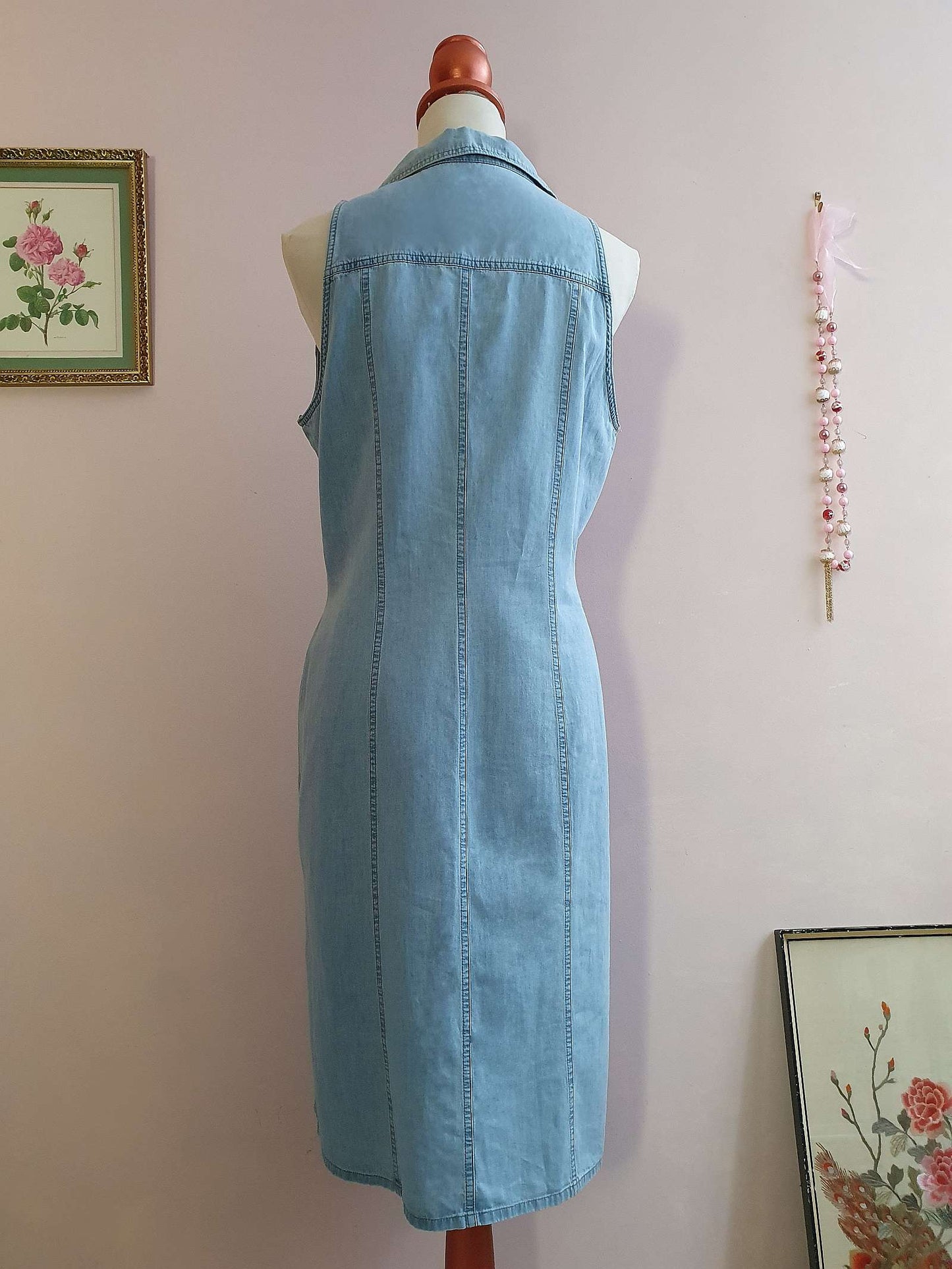 Vintage Betty Barclay Denim Day Dress - Size 16