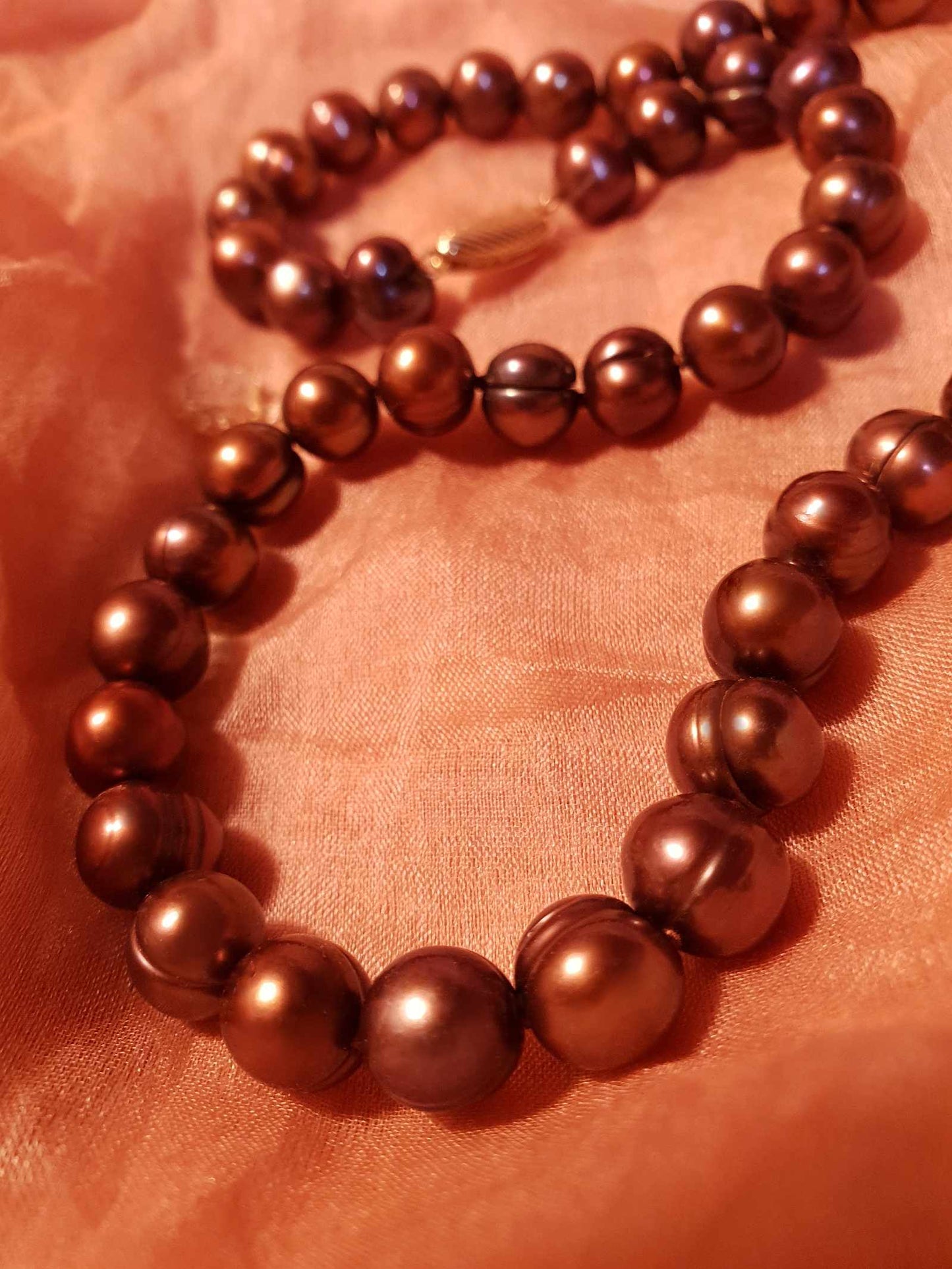 Pre-Loved Chocolate Brown Japanese Freshwater Pearl Necklace