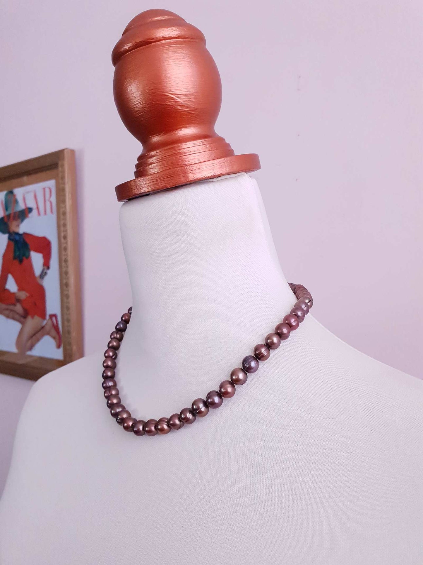 Pre-Loved Chocolate Brown Japanese Freshwater Pearl Necklace