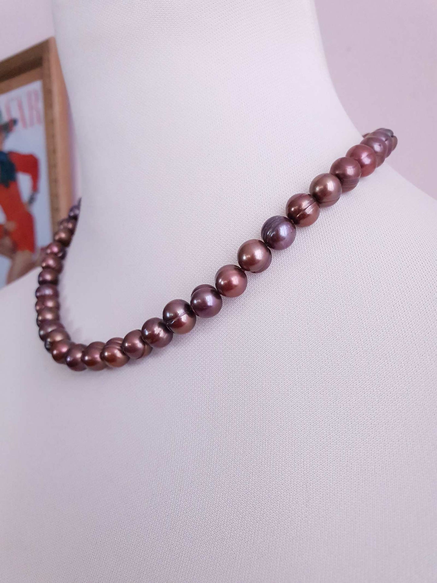 Pre-Loved Chocolate Brown Japanese Freshwater Pearl Necklace