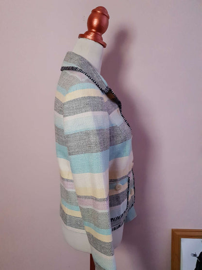 Gorgeous Pre-Owned Missoni Striped Silk Jacket - Size 12