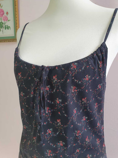 Vintage 90s Pretty Floral Party Dress - Size 14